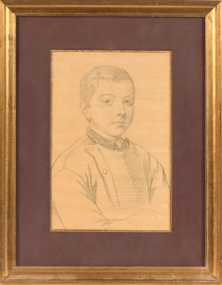 Eugène DEVERIA (1808-1865) "Portrait d'enfant"