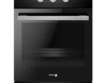 a black stove top oven sitting on top of a white counter