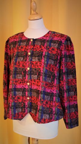 PIERRE BALMAIN – Veste légère à motif abstrait, boutons siglés do...