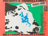 affiche représentant une vache dont le visage est orné d'une carte de la France
