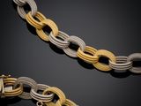 bracelets à chaîne bicolores or et argent
