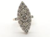 an image of a diamond clustered ring on a white background