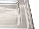 silver plate on a white background with a white background