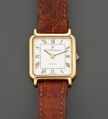 Alexandre Flamand Montre de dame en or jaune 18K 750 millièm…