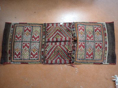 Sacoches pour cheval, XIXème siècle, Turquie, en laine noué …