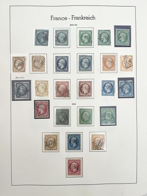 Trois albums de timbres : France : Collection Classique, Semi-Moderne 