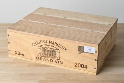 3 B CHÂTEAU MARGAUX (Caisse Bois d'origine cerclée) - 2004 -…