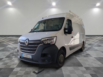 a white van that is parked in a room