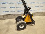 an image of a small hand truck with wheels