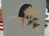 a painting of a woman holding a flower in her hand