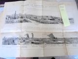 three pages of old maps on a table