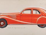 dessin représentant une voiture orange sur fond blanc, avec une inscription