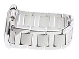 a close up of a wrist watch on a white surface