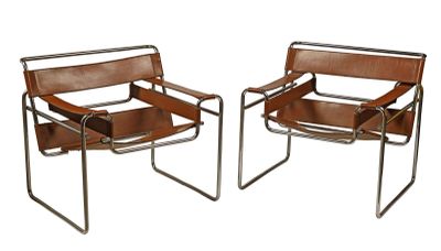 paire de fauteuils en cuir et chrome signés Marcel Marcel Marcel Marcel Marcel Marcel Marcel Marcel Marcel Marcel Marcel Marcel Marcel