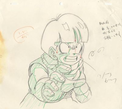 dessin représentant une personne portant des lunettes et un t-shirt vert, tenant un téléphone portable