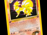 une image représentant une carte Pokémon sur laquelle figure un animal jaune et blanc