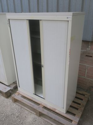 Armoire à hauteur d'appui crème 100x44xh136, pas de tva, Mis… - Photo 1