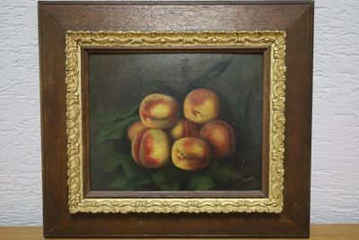 J.K FOURNIER (?) Nature morte aux pêches
