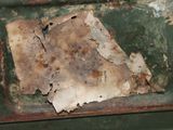 a piece of paper that has been left on top of a stove