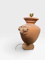 Pied de lampe de forme balustre en terre cuite à décor en ha… (photo 2)