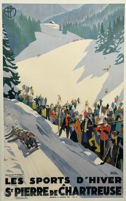 skiers and snowboarders are lined up on a snowy slope