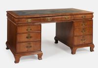 PARTNERS' DESK ANGLAIS DE STYLE GUILLAUME IV