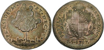 a coin with a coat of arms and a shield on it