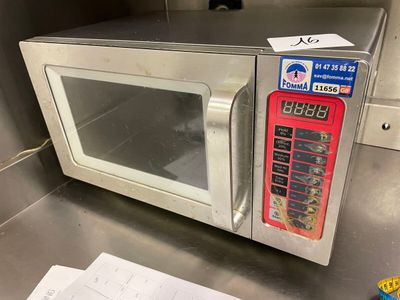 a microwave that is sitting on a table