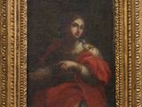 a painting of a woman holding a child in her arms