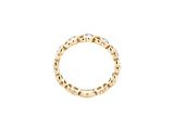 a close up of a gold ring on a white background