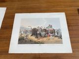 a picture of a picture of elephants and people on a table