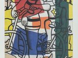 une image représentant un tableau où l'on voit un homme à vélo