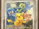 gros plan d'une carte pokemon sur une table