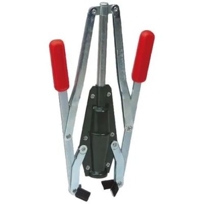 a close up of a pair of clamps on a white background