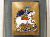 tableau représentant une femme à cheval, avec un homme sur le même cheval