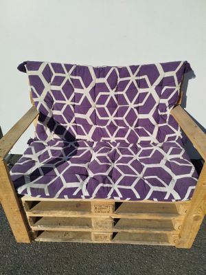 Lot de 6 coussins pour palette - dimensions 60x120 cm - coul…