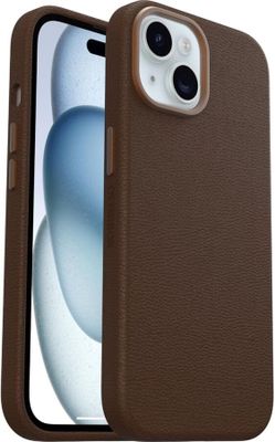 the back view of a brown iphone 11 case
