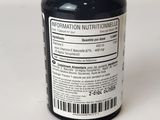 a close up of a bottle of black food coloring