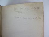 an open book with a handwritten message on the inside of it