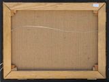 a close up of a picture frame with a string on it
