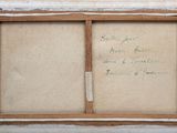 an old picture of a picture of a window with writing on it
