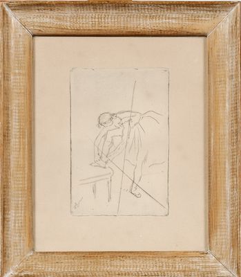 une image représentant le dessin d'un homme assis sur un banc