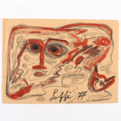 une image représentant un dessin d'un visage tenant une cigarette et un briquet