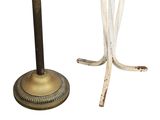 pair of antique brass and marble side tables with marble top