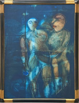 an image of a painting of a man and a woman standing next to each other