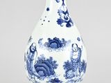chinese blue and white porcelain vase with a landscape scene