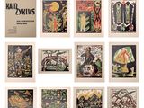 un ensemble de douze lithographies représentant divers types d'œuvres d'art