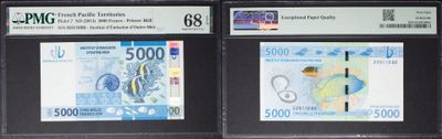 three different types of currency on display in a store
