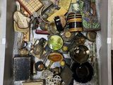 a box full of assorted items sitting on a table