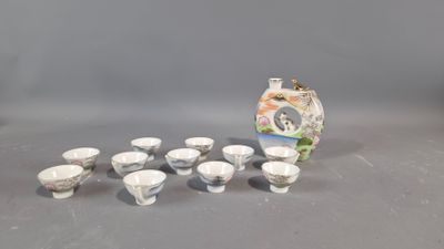 a lot of small bowls and cups on the table